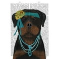 thumbnail image 2 of Fab Funky 26x32 White Modern Wood Framed Museum Art Print Titled - Rottweiler Flapper, 2 of 4