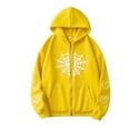 thumbnail image 2 of Trushirts Womens Yellow Oversized Full Zip Hoodie - Spider Web Heart Print, 100% Polyester Soft with Kangaroo Pocket, Warm for Spring/Fall/Winter, S-XXXL,Size 3XL, 2 of 4