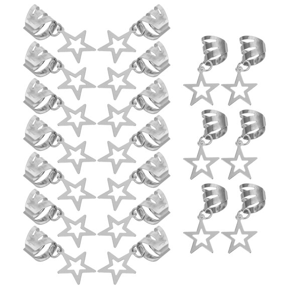 Raindrops 20 Pieces Hair Jewelry for Women, Alloy Hair Accessories with Hollow Star Design for Stylish Braids