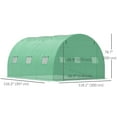 thumbnail image 3 of Outsunny Serre Tunnel en Polytunnel à Entrée, Serre Tunnel de Jardin Extérieure, 3 of 10