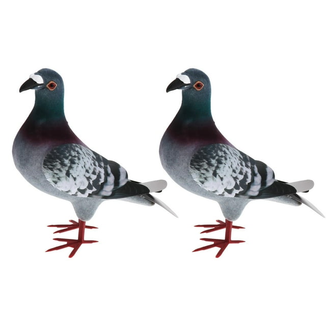 DOLITY Artificial Foam Pigeons Simulation Foam Pigeon Model Miniature Artificial Pigeon 2pcs Style B