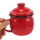 thumbnail image 5 of Taza de esmalte Taza de esmalte Taza de esmalte decorativa Taza de esmalte para el hogar Taza de agua con tapa, 5 of 7