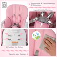 thumbnail image 4 of Babyjoy Baby High Chair Convertible Infant Dining Chair Adjustable Height & Backrest Pink, 4 of 8