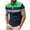 Green, variant on WREESH Men's Color Block Henley Shirts Casual T-Shirt with a Turndown Collar and Short Sleeve in a Trendy Color Block Pattern Green
