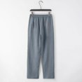 thumbnail image 6 of WOLIAUO Mens Linen Pants Summer Beach Pants Casual Loose Fit with Waist Drawstring Lightweight Vacation Clothing (5XL Dark Gray), 6 of 6