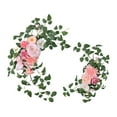 thumbnail image 1 of 2pcs Boda Arch Flowers Decoraciones Hermosas con vegetación Hojas de flores artificiales Disposición floral para la pared Home Rosa, 1 of 9