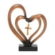 thumbnail image 1 of Cruz de corazones entrelazados de Jesús, adorno de cruz de Jesús de Pascua, artesanía de cruz de corazones entrelazados de Jesús, decoración del hogar, 1 of 8