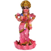 Lakshmi Statue 2.5" Mini Laxmi Goddess of Wealth on a lotus flower (L116)