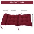 thumbnail image 2 of JIAN YA NA Adirondack Chair Cushion, Waterproof Indoor Outdoor High Back Rocking Chair Mat Seat Pad, 49.2''L x 21.6''W x 3''T, Burgundy, 2 Count, 2 of 10