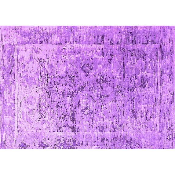 Ahgly Company Indoor Rectangle Oriental Purple Industrial Area Rugs, 2' x 3'