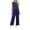 Navy, variant on Guluxicc 2 Piece Women's Outfit Sets Crew Neck Sleeveless Top Drawstring Waist Cropped Wide Leg Pants Casual Outfits for Spring and Summer Outdoor Hiking