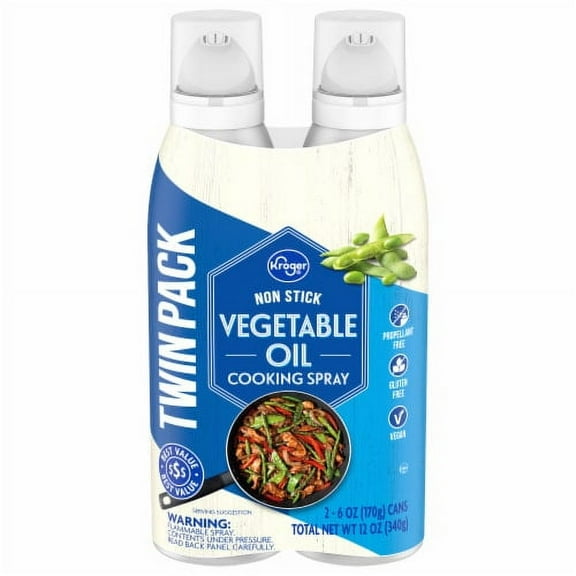KR Non Stick Vegetable Oil Twin Pack Cooking Spray