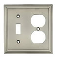 thumbnail image 2 of Cosmas 25068-SN Satin Nickel Single Toggle/Duplex Combo Electrical Outlet Wall Plate/Cover, 2 of 2