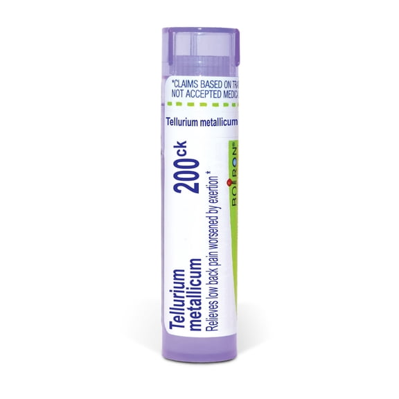 Boiron Tellurium Metallicum 200CK, Homeopathic Medicine for Low Back Pain Worsened By Exertion, 80 Pellets