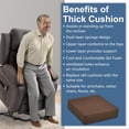 thumbnail image 7 of Gel Memory Foam Recliner Cushion for Elderly, Extra Large Seat Cushion, Dual-Layer Foam Chair Pad for Couch, Armchair, Wicker Chairs, Floor, 20 × 20 × 5in, Caramel, 7 of 7