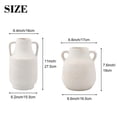 thumbnail image 4 of White Ceramic Vases Set of 2, Large Decorative Vase for Flowers, Farmhouse Terracotta Vases for Home Decor, Rustic Vintage Vases for Living Room, Kitchen, Bedroom, Office, Coffee Table, 4 of 9