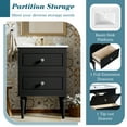 thumbnail image 5 of Euroco 24'' Bathroom Vanity Cabinet with Ceramic Sink Combo Set, Solid Wood Frame Modern Bathroom Storage Cabinet with 2 Drawers, 5 of 9
