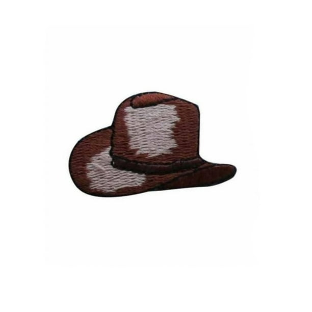 ID 1373A Cowboy Hat Patch Rodeo Farm Ranch Cap Embroidered Iron On