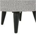 thumbnail image 5 of DecMode Polyester Chevron Textured Stool with Black Wooden Legs, Light Gray, 5 of 9