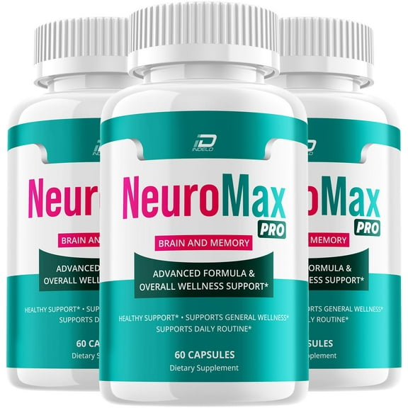 NeuroMax Pro Supplement Capsules – Neuro Max Pro All Natural Memory Focus Pills, 3 Pack, 180 Capsules