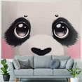thumbnail image 4 of Autua Panda Face Tapestry Wall Hanging Unique Style Graphic Tapestries for Home Wall Decor Living Room Bedroom Dorm Farmhouse - 4 Sizes Available 40x30inch, 4 of 6