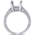 thumbnail image 4 of Pompeii White Gold 1/4ct Princess Cut Diamond Hand Engraved Engagement (G/H,I2), 4 of 5