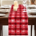 thumbnail image 3 of Table Runners 90 Inches Long Dress Scarves, Red Plaid Farmhouse Coffee/Dining/Kitchen Table Runner for Living Room, Modern Art Checkered Farmhouse 13x90 Inch, 3 of 9