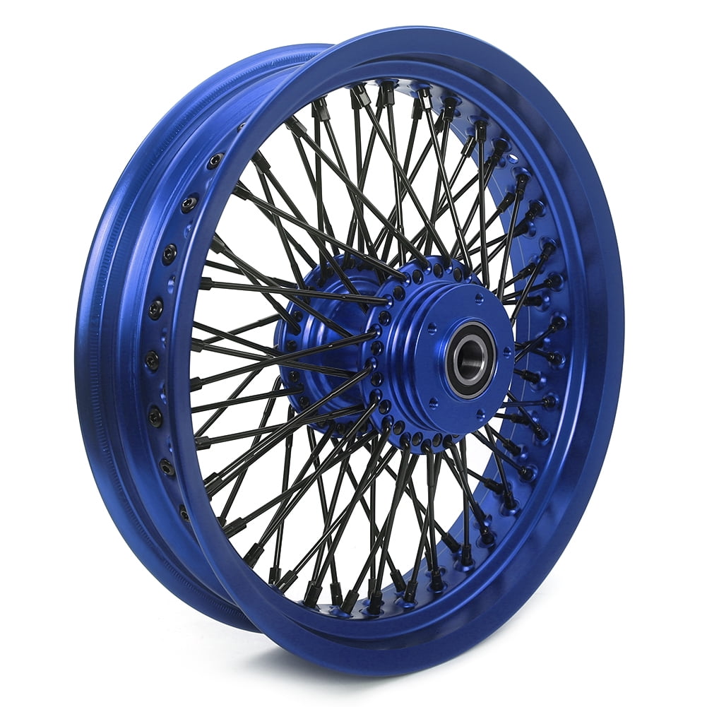 16" Spoked Wheels Rims Dual Disc 72 Spokes for Harley Softail Heritage Fatboy