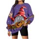 thumbnail image 1 of Sudaderas Navideñas de Cuello Redondo Para Mujer, Sudaderas Con Capucha de Manga Larga, Estampado Informal, Tops Holgados Con Cordón Y Bolsillos Odeerbi ODB193079, 1 of 6