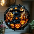thumbnail image 4 of Mystic Witch Fox & Pumpkin Suncatcher – Halloween Acrylic Window Art in Stained-Glass Style with Glowing Lanterns, Fall Decor 4339839615 3595, 4 of 4