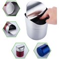 thumbnail image 2 of Poubelle de Table Mini en Acier Inoxydable Bac à Déchets Seau de Rangement des Déchets Couvercle à Bascule (Argent), 2 of 6