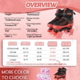 thumbnail image 4 of LEJIJIT Patins à Roulettes Ajustables pour Garçons Filles Tout-Petits 3-12 Ans, 4 Tailles pour Enfants et Jeunes Adultes avec Roues Lumineuses, Patins à Roulettes Noirs Rouges pour le Sport. (Tout-Petit 7C-10C), 4 of 8