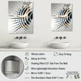 thumbnail image 4 of Designart "Whirls of Serenity in Golden Blue Abstract II" Abstract Fractal Oversized Wall Mirror - Modern Abstract Bathroom Wall Mirror Decor - Multiple Color Options, 4 of 6