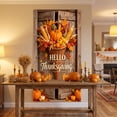 thumbnail image 5 of 72 x 35 Inch Happy Thanksgiving Banner Door Cover, Fall Harvest Themed Porch Sign, Large Front Door Wall Backdrop for Indoor Outdoor Party Decorations and Photo Booth Props, #05, 5 of 6
