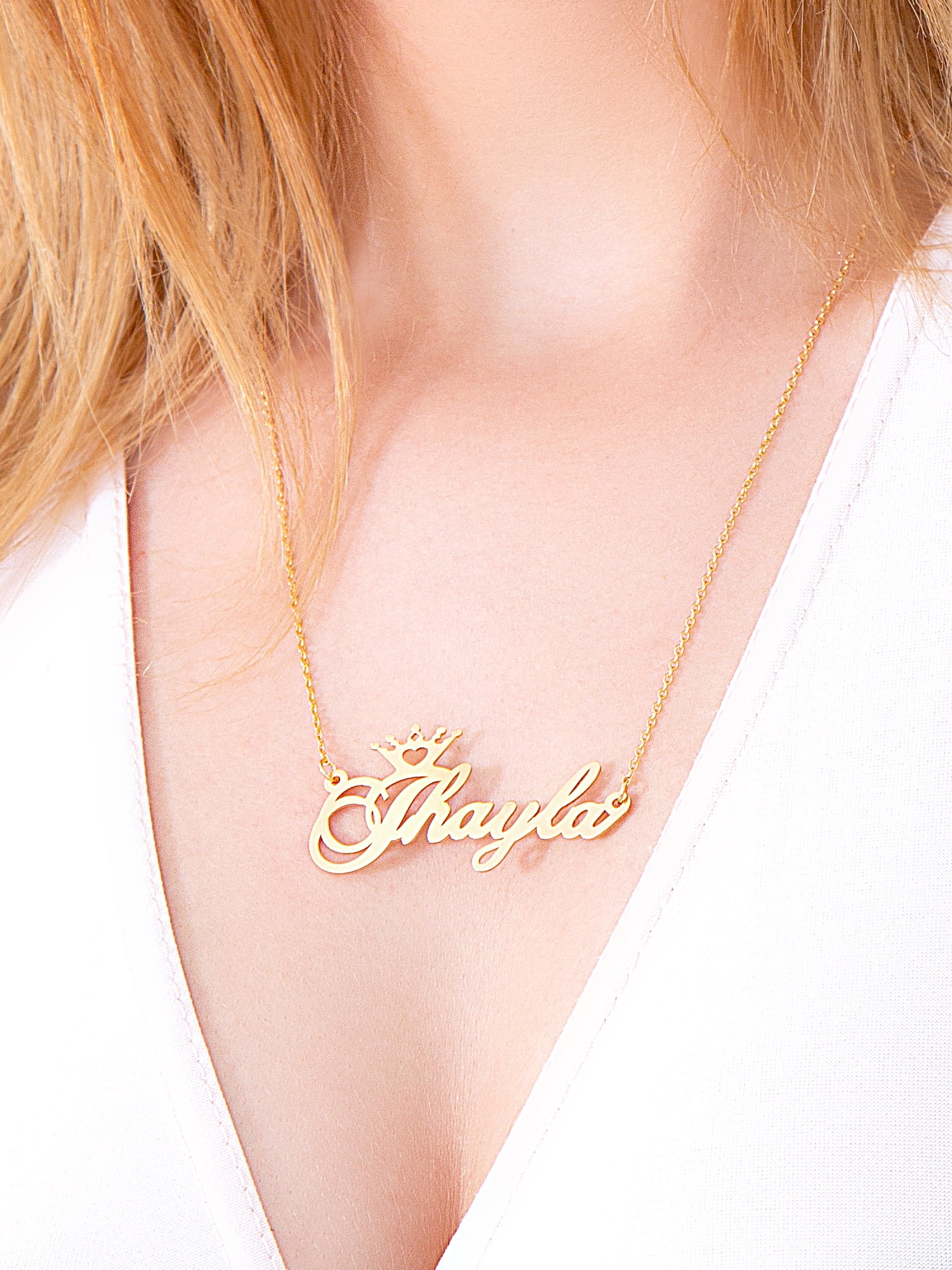 Personalized Crown Name Necklace