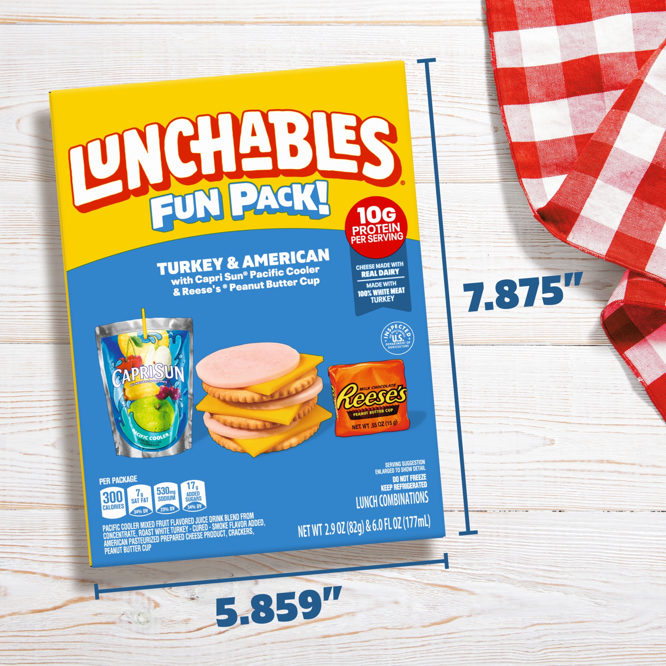 Lunchables Turkey & American with Capri Sun Pacific Cooler & Reese's Peanut Butter Cup Fun Pack, 2.9 oz & 6 fl oz Package