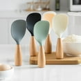 thumbnail image 7 of Lusxy Silicone Rice Spoon, Nonstick Rice Spatula Heat Resistant, Serving Spoon Scoop Reusable Rice Spoon,Wood Tablespoon Handle for Soup, Salads, Mashed Potato Limited Time Offers!, 7 of 7