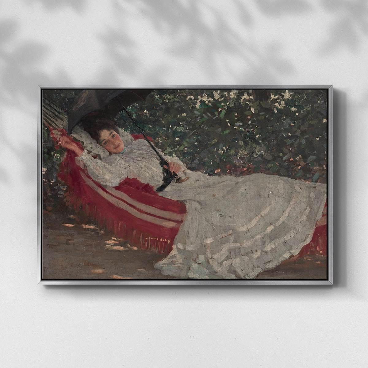 Vintage Botanical Print-XCVIII By Wexford Home Framed in Silver Wood Gallery Wrapped Canvas 17 in. x 25 in.