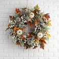 thumbnail image 5 of Autumn Wreath, Door Fall Decoration, Pumpkin Fall Leaf Wreath, Thanksgiving Artificial Leaf, Indoor Outdoor Fake Plant For Fireplace & Christmas (gree, 5 of 5