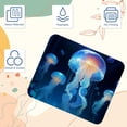 thumbnail image 3 of FeBohao Funny Mouse Pad Mat for Gaming Jiaji Cloth Portable Non Scratch Design Pattern Rectangle Abstract Home Use Decor Adults Supply Aesthetic Modern Essentials Girl Boy Organizers Jellyfish, 3 of 6