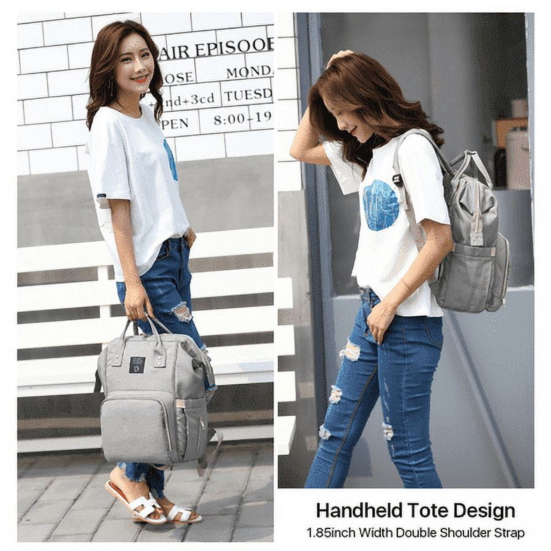 SUPTREE Diaper Bag Backpack for Girls Boys Large Capacity Travel Nappy Bag for Mom Toiletries Waterproof