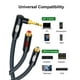 thumbnail image 2 of Cable de audio EMK de 3,5 mm macho a 2 conectores RCA hembra chapado en oro, 3 m, 2 of 6