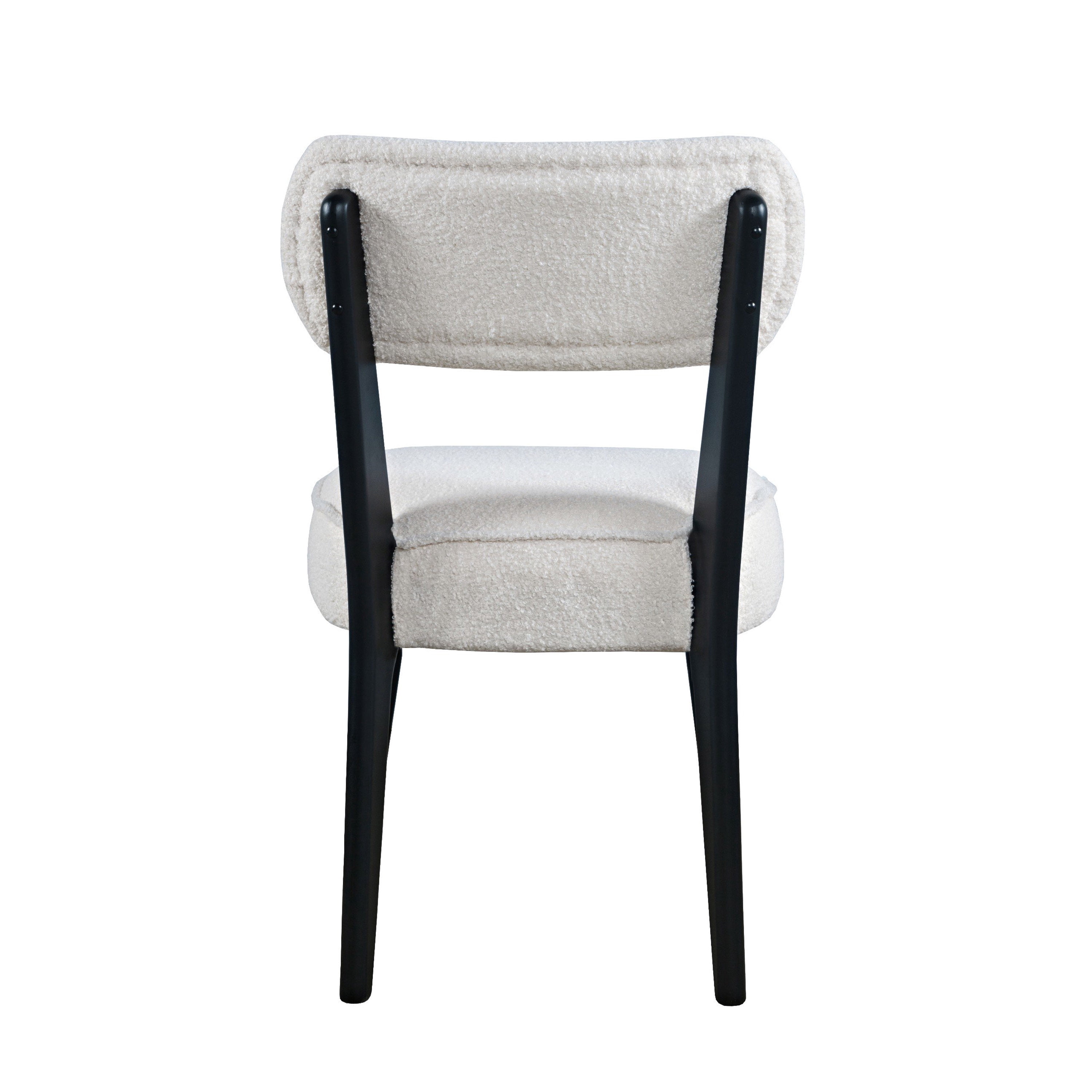 Wes Mid-Century Modern Boucle Upholstery Dining Chair (Set of 2)