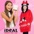 thumbnail image 3 of Sudadera con capucha Disney Red Minnie para niños con peluche y orejas 3D, 3 of 6