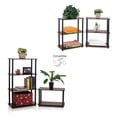 thumbnail image 3 of Furinno 2-10024DC Turn-N-Tube 3-Tier Compact Multipurpose Shelf Display Rack, Dark Cherry, Set of 2, 3 of 3