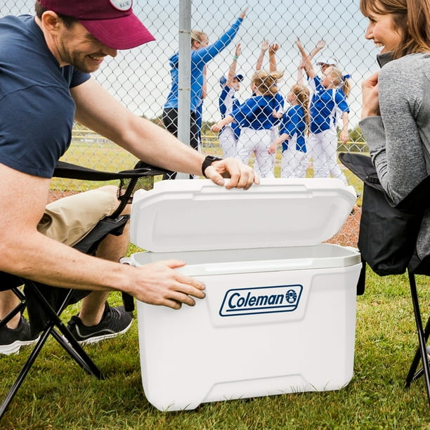 Coleman Classic Series 52-Quart Marine Camping Cooler, White