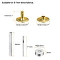 thumbnail image 2 of Unique Bargains 100 Sets Leather Rivets 10 x 12mm Metal with 3 Setter Tools, Gold Tone, 2 of 7