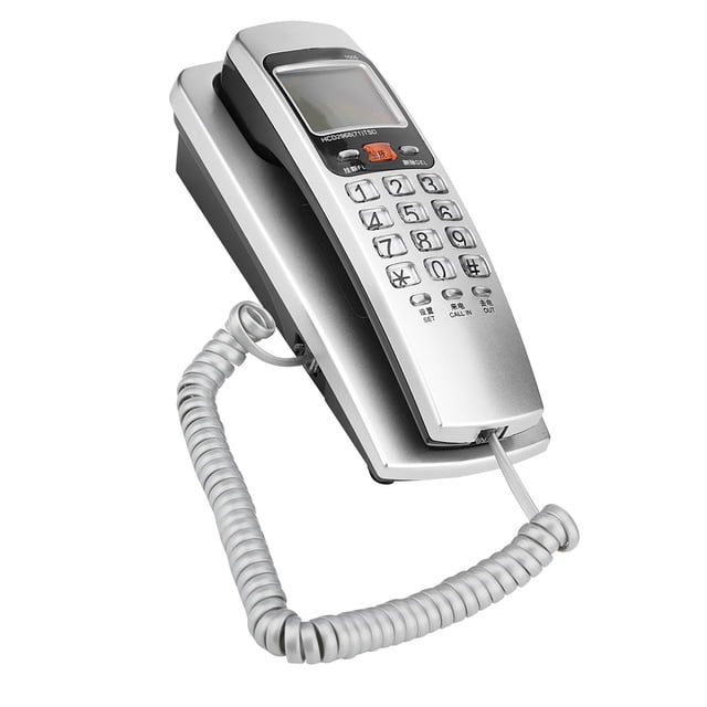 Wired Telephone, One-Key Function Landline Telephone, Practical Safe Efficient Caller ID Apartment for Home Hotel Office