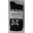 thumbnail image 3 of Sierra Socks Bow pattern Hi-Bulk Acrylic Crew Women's Socks(Shoe Size: 4-10,Grey), 3 of 7