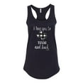 thumbnail image 2 of Wild Bobby, I Love You To Texas And Back Plaid Pop Culture Ladies Racerback Tank Top, Black, Small, 2 of 3